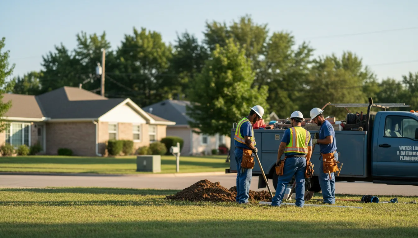 Residential water line and bathroom plumbing service in Leeds, AL